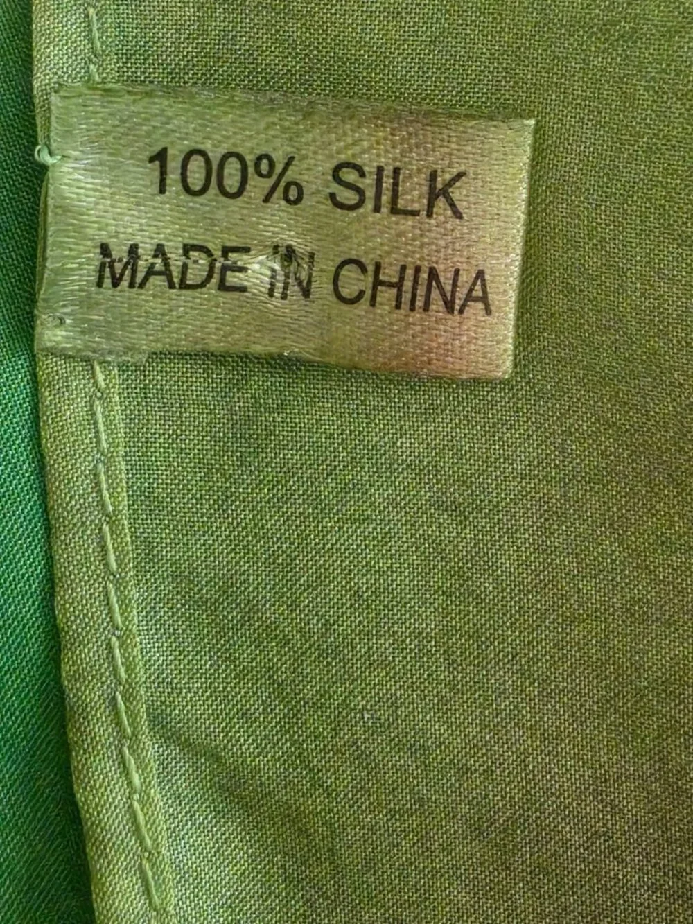 100% Silk Habotai Scarf Lime Green Yellow Ombre